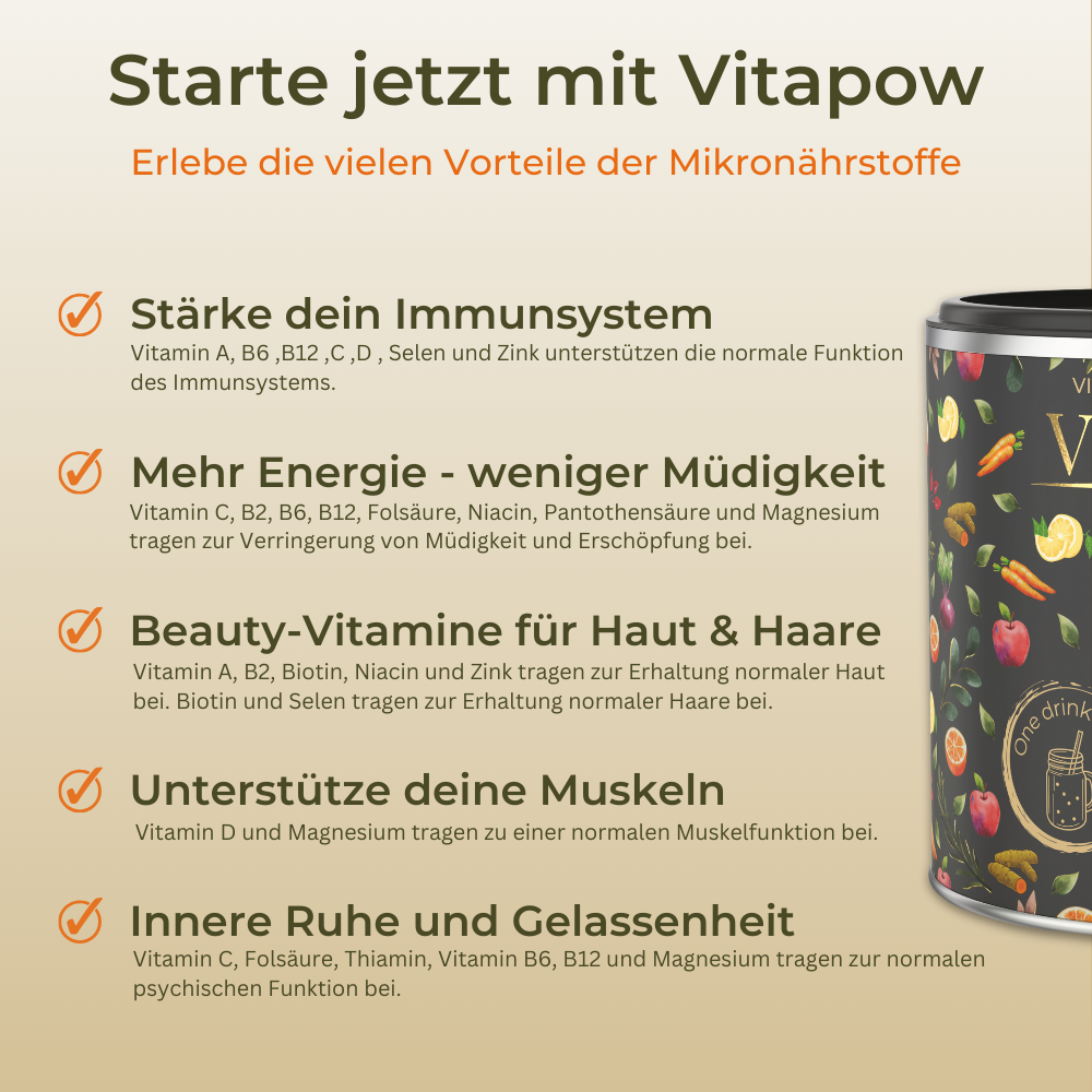 Multivitamin-Pulver + Magnesium, Zink, Selen