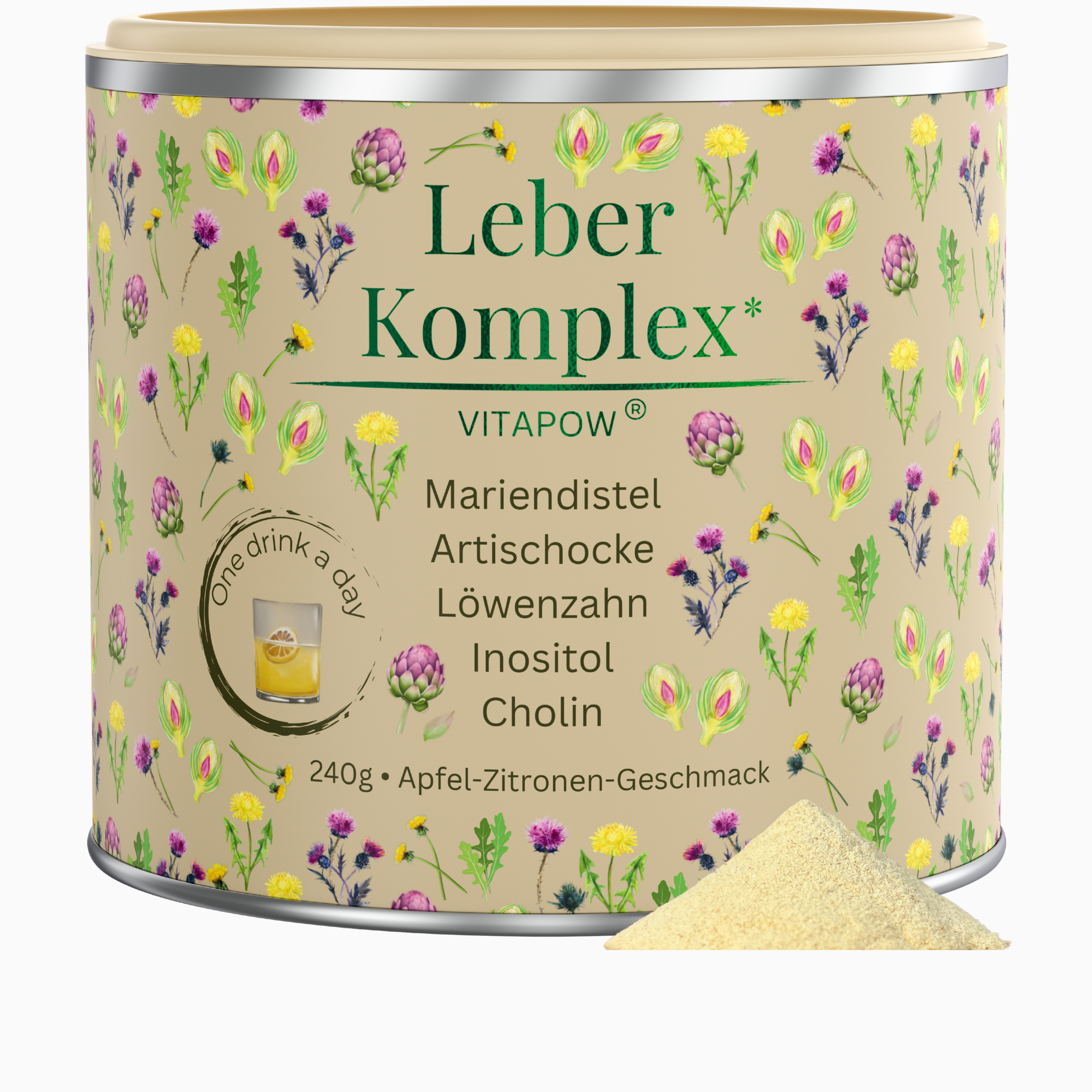 Leber-Komplex: Mariendistel, Artischocke, Löwenzahn, Cholin, Inositol